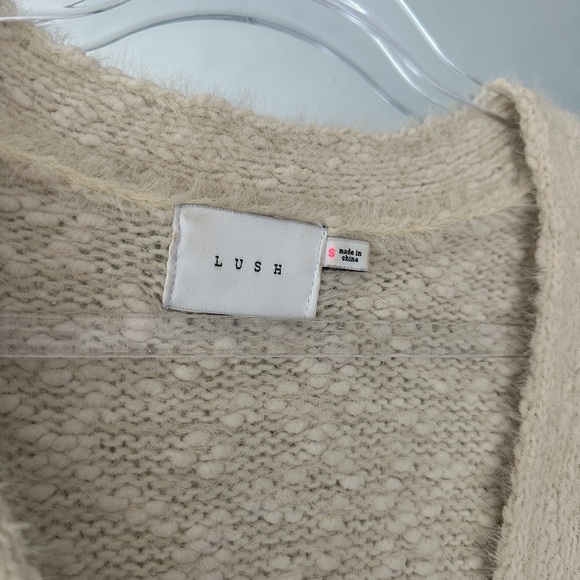 Lush Cream Button-Up Cardigan - Picture 4 of 5